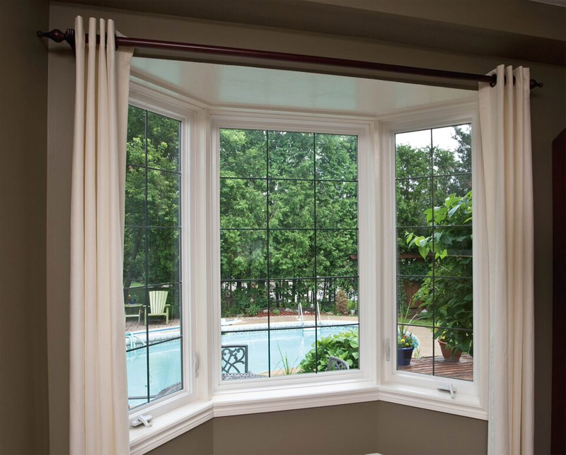 Installation photo of bay window that was replace in living room