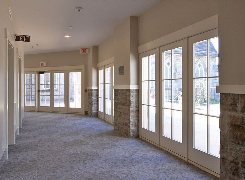 New sliding doors and windows replaced in commercial building