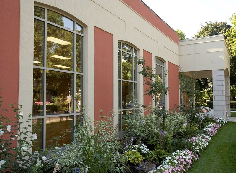 New windows on commercial office building